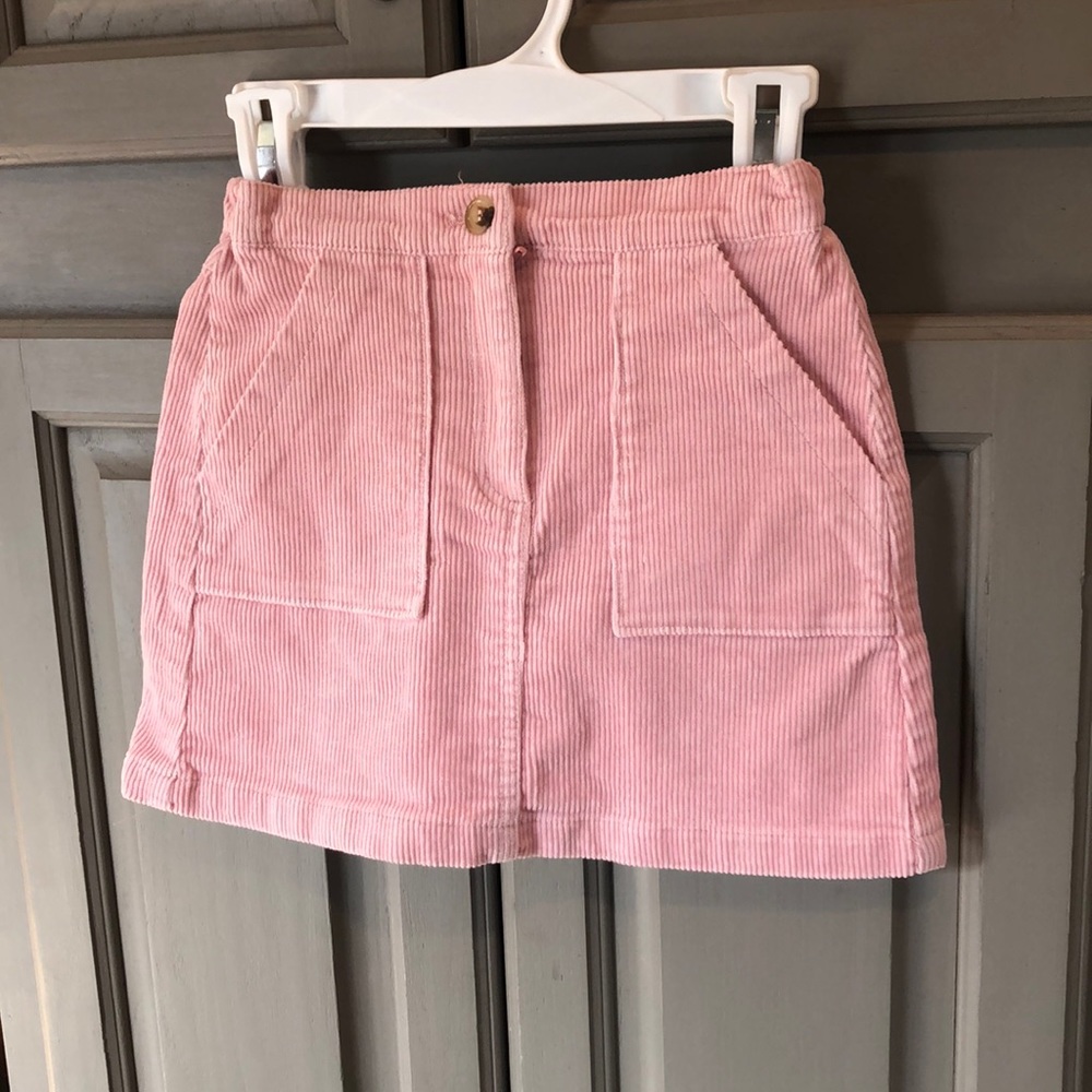 H&M pink corduroy skirt